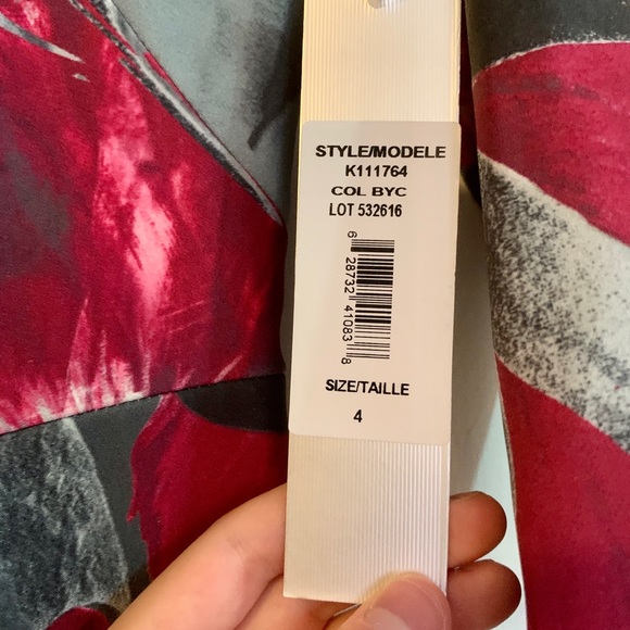 Elbow Sleeve Printed Column Gown - Picture 5 of 5